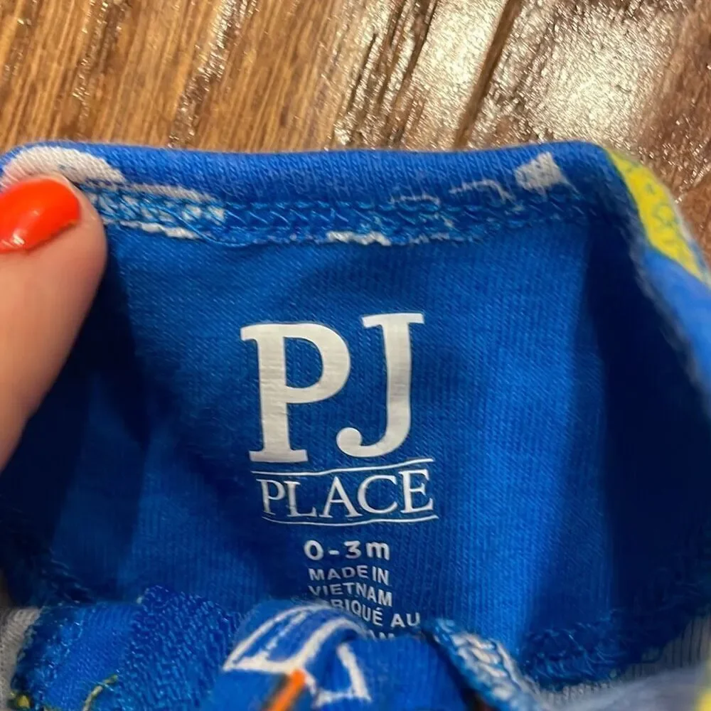 PJ Place 0-3 months zipper pajama bundle